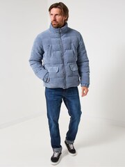 Joe Browns Blue Quilted Cord Jacket - Image 4 of 8