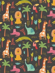 Hoopla Walls Black Safari Boogie 10m Wallpaper - Image 2 of 2