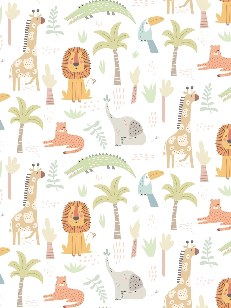Hoopla Walls Natural Safari Boogie 10m Wallpaper - Image 2 of 2