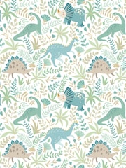Hoopla Walls Blue Jurassic Party 10m Wallpaper - Image 2 of 2