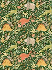 Hoopla Walls Green Jurassic Party 10m Wallpaper - Image 2 of 2