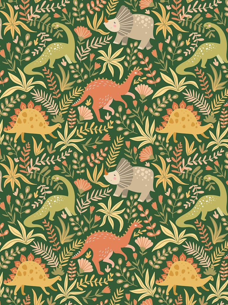 Hoopla Walls Green Jurassic Party 10m Wallpaper - Image 2 of 2