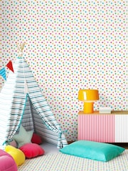 Hoopla Walls Pink Dotty 10m Wallpaper - Image 1 of 2