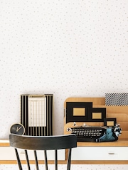 Hoopla Walls Natural Mini Dots 10m Wallpaper - Image 1 of 2