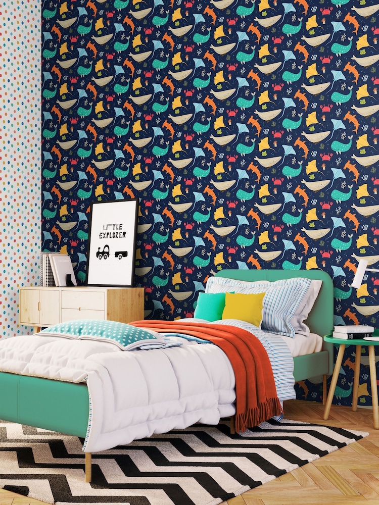 Hoopla Walls Blue Ocean Adventure 10m Wallpaper - Image 1 of 2