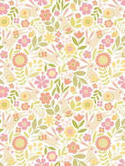 Hoopla Walls Yellow Bouncing Bunnies 10m Wallpaper - Image 2 of 2