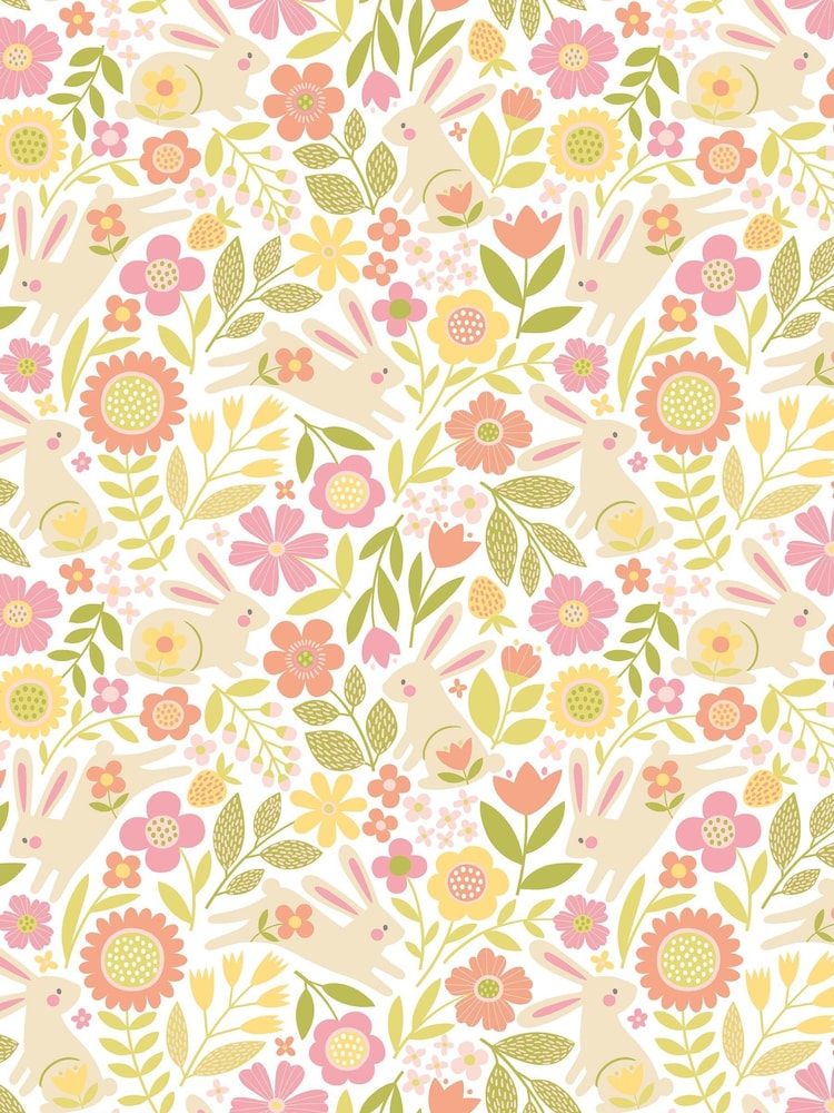 Hoopla Walls Yellow Bouncing Bunnies 10m Wallpaper - Image 2 of 2