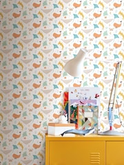 Hoopla Walls Orange Ocean Adventure 10m Wallpaper - Image 1 of 2