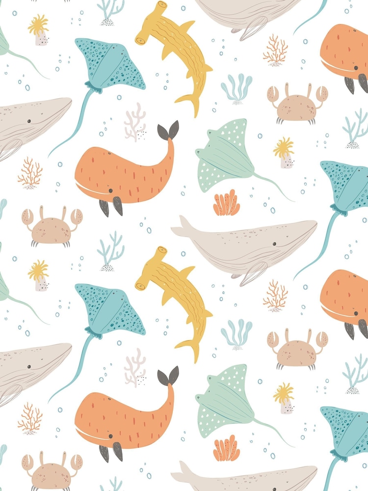 Hoopla Walls Orange Ocean Adventure 10m Wallpaper - Image 2 of 2