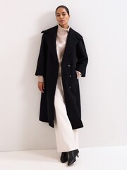 Phase Eight Black Annabel Collar Coat - Image 3 of 7