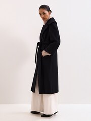 Phase Eight Black Annabel Collar Coat - Image 4 of 7