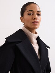 Phase Eight Black Annabel Collar Coat - Image 5 of 7