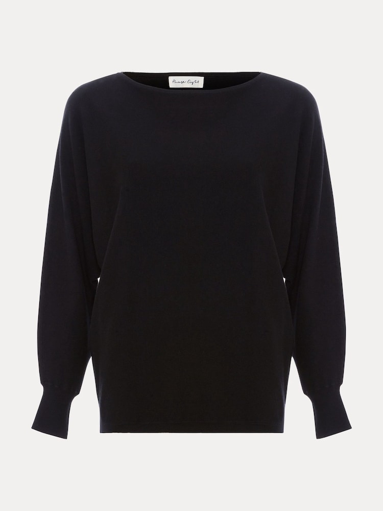 Phase Eight Black Long Line Cristine Knit Jumper - Image 7 of 7