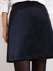 Phase Eight Blue Iona PU Mini Skirt - Image 4 of 7