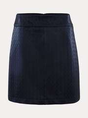 Phase Eight Blue Iona PU Mini Skirt - Image 7 of 7