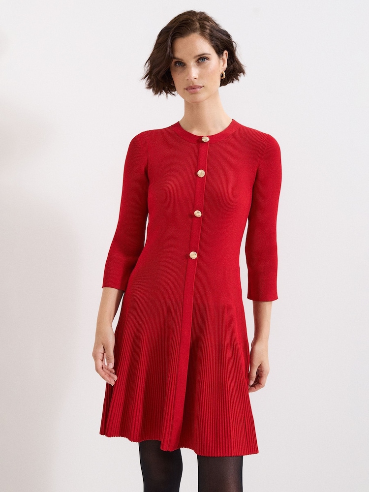 Phase Eight Red Rachel Swing Dress - Image 1 of 7
