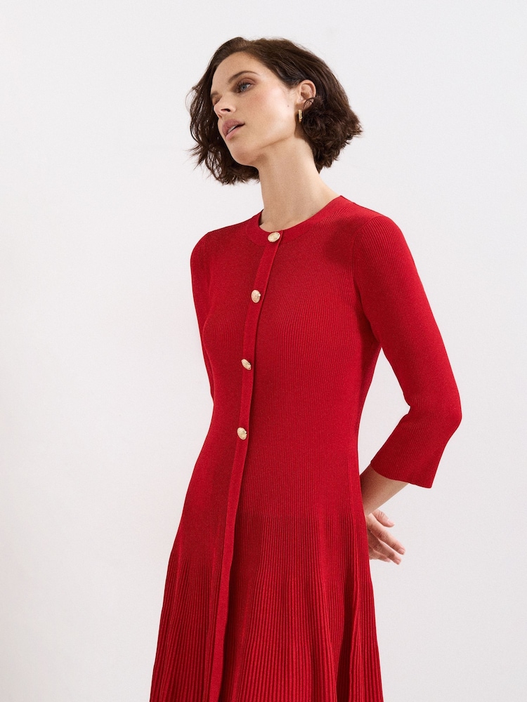 Phase Eight Red Rachel Swing Dress - Image 2 of 7