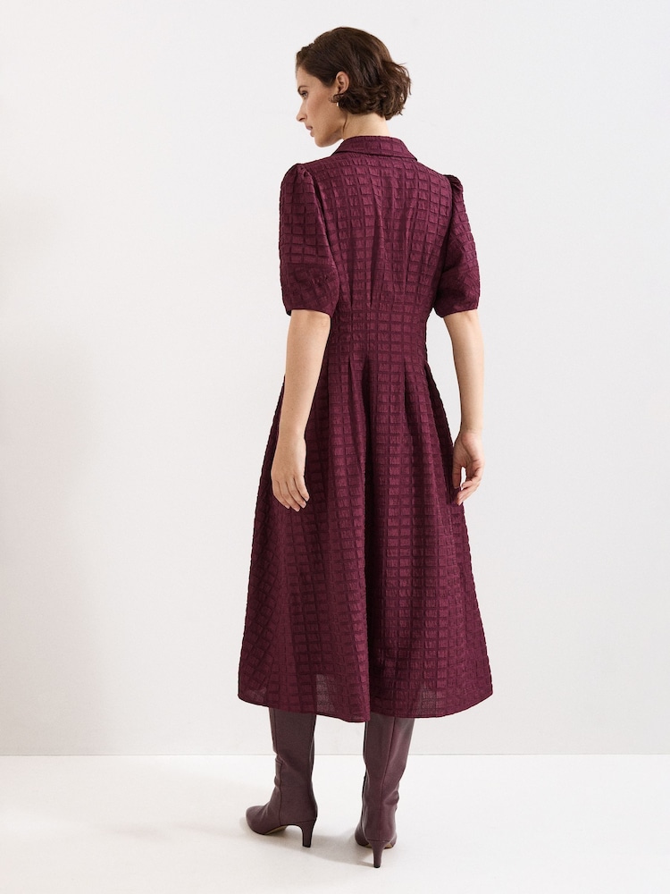 Phase Eight Red Yasmine Midi Dress - Image 2 of 7