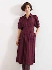 Phase Eight Red Yasmine Midi Dress - Image 3 of 7