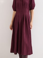 Phase Eight Red Yasmine Midi Dress - Image 6 of 7