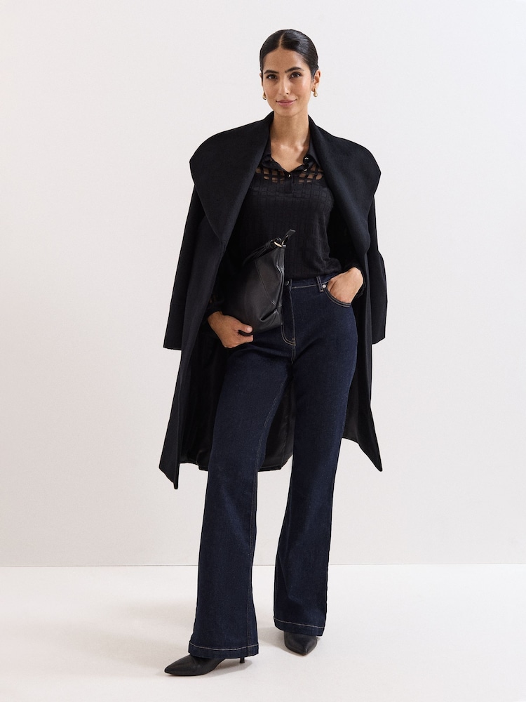 Phase Eight Black Kennedy Burnout Top - Image 6 of 6 Phase Eight Black Kennedy Burnout Top - Image 6 of 6