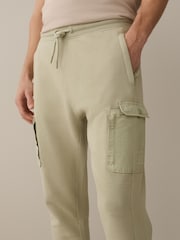 Sage Green Slim Fit Utility Loopback Slim Joggers - Image 4 of 10