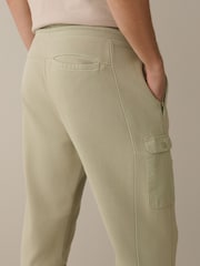 Sage Green Slim Fit Utility Loopback Slim Joggers - Image 5 of 10