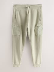 Sage Green Slim Fit Utility Loopback Slim Joggers - Image 6 of 10