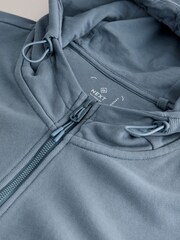 Blue Garment Washed Utility Full Zip Hoodie - Image 7 of 8
