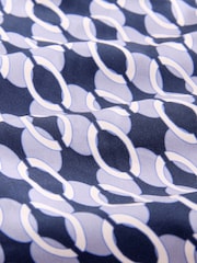 Navy Blue Geometric Shaping Tummy Control Swimsuit - Image 7 of 9