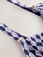 Navy Blue Geometric Shaping Tummy Control Swimsuit - Image 9 of 9