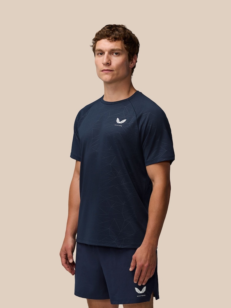 Castore Navy Adapt Printed T-Shirt - Image 1 of 7 Castore Navy Adapt Printed T-Shirt - Image 1 of 7