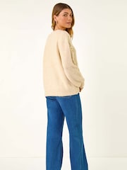 Roman Cream Floral Cornelli Knit Jumper - Image 3 of 5