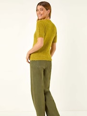 Roman Green Short Sleeve Soft Knit Top - Image 2 of 5