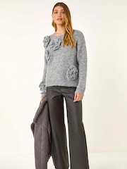 Roman Chunky Floral Knit Jumper - Imagem 1 de 5