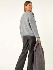 Roman Chunky Floral Knit Jumper - Imagem 2 de 5