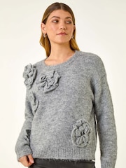 Roman Chunky Floral Knit Jumper - Imagem 3 de 5