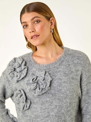 Roman Chunky Floral Knit Jumper - Imagem 4 de 5