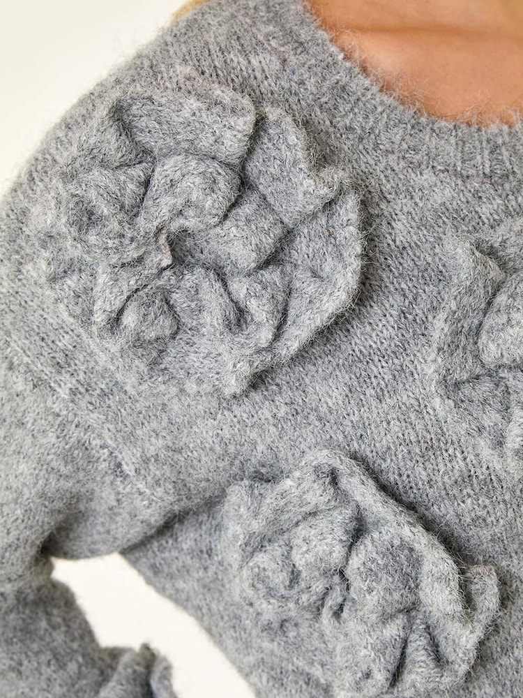 Roman Chunky Floral Knit Jumper - Imagem 5 de 5