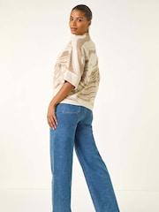 Roman Natural Marble High Neck Knit Jumper - Image 3 of 5