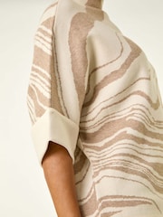 Roman Natural Marble High Neck Knit Jumper - Image 5 of 5