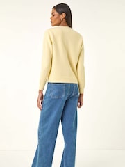 Roman Yellow Stitch Knit Cardigan - Image 4 of 5