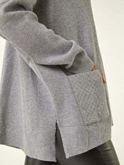 Roman Grey Hotfix Pocket Knit Jumper - Image 5 of 5