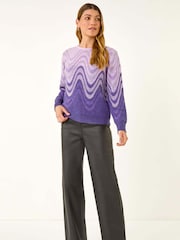 Roman Metallic Ombre Wave Knit Jumper - Imagem 1 de 5