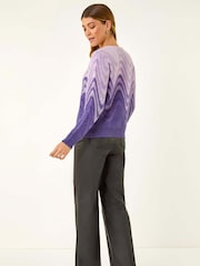 Roman Metallic Ombre Wave Knit Jumper - Imagem 2 de 5