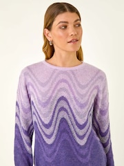 Roman Metallic Ombre Wave Knit Jumper - Imagem 3 de 5
