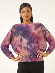 Roman Pink Textured Burnout Print T-Shirt - Image 3 of 5