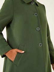 Roman Green Buttoned Swing Coat - Image 5 of 5