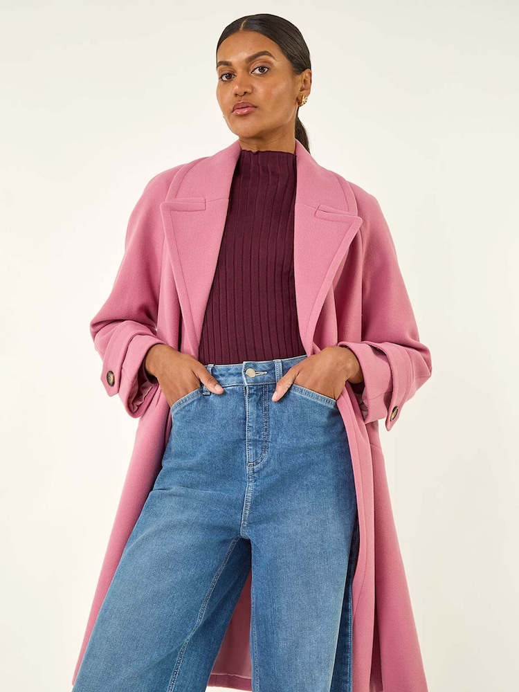 Roman Pink Quilted Premium Buttoned Coat - Image 6 of 6