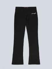 Pineapple Black Womens Petite Slim Fit Jersey Trousers - Image 5 of 5